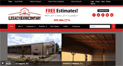 Desktop Screenshot of legacybarnco.com